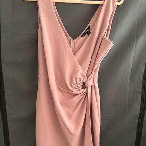 Speechless Pink Asymmetrical Knot Dress